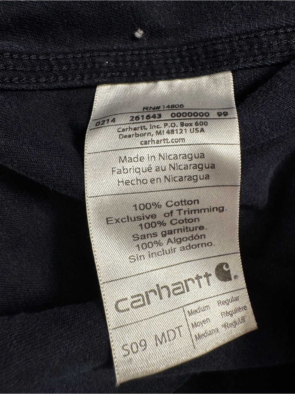Carhartt Men's Blue S09-MDT Button-Front Work Shirt Jacket 2014 - Picture 6 of 9